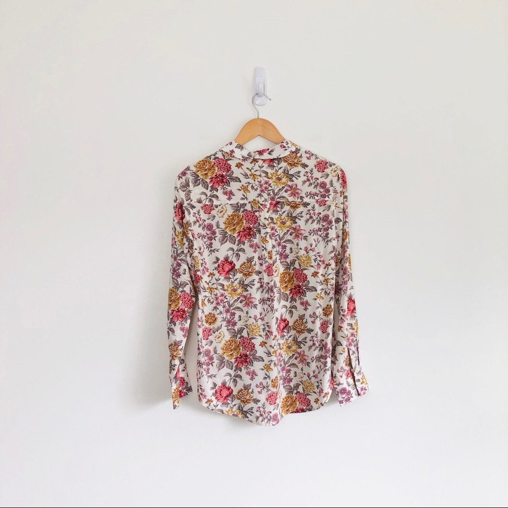 Mango Floral Button Front Blouse - image 4